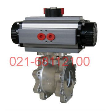 Pneumatic double acting wafer type ball valve